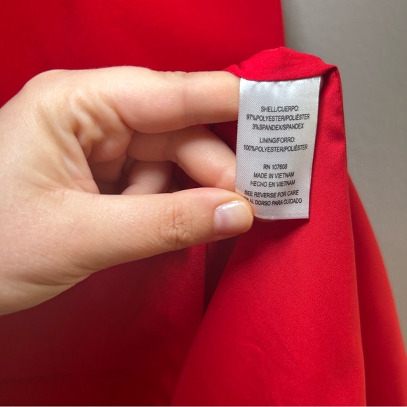 Nicole Miller Red Ruffle Mini Dress women’s‎ 8 Classic elegant office polished - Picture 5 of 7